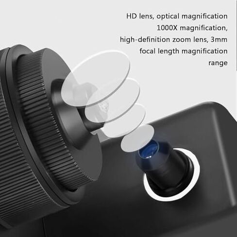 جهاز عرض الحزام الماسي - مجهر رقمي LCD مقاس 4.3 بوصة، تكبير 50-1000X، ضوء LED، أداة تحديد دقيقة للنقش الماسي in Kuwait