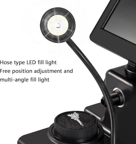 جهاز عرض الحزام الماسي - مجهر رقمي LCD مقاس 4.3 بوصة، تكبير 50-1000X، ضوء LED، أداة تحديد دقيقة للنقش الماسي in Kuwait