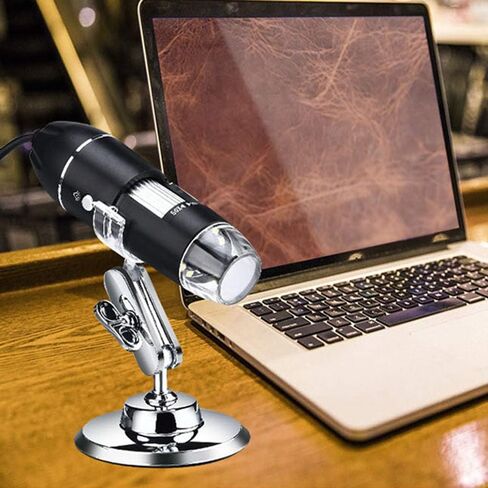 USB Digital Microscope, Endoscopic Camera, Adjustable Magnification with PC Bracket, 1600X in Kuwait