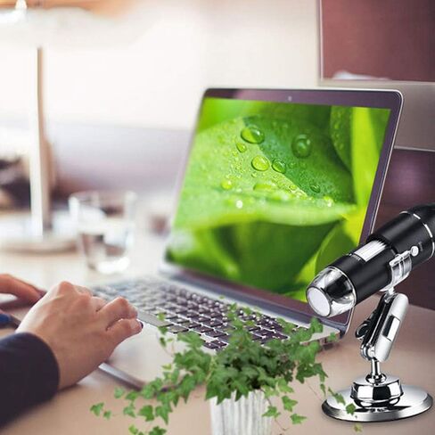 USB Digital Microscope, Endoscopic Camera, Adjustable Magnification with PC Bracket, 1600X in Kuwait