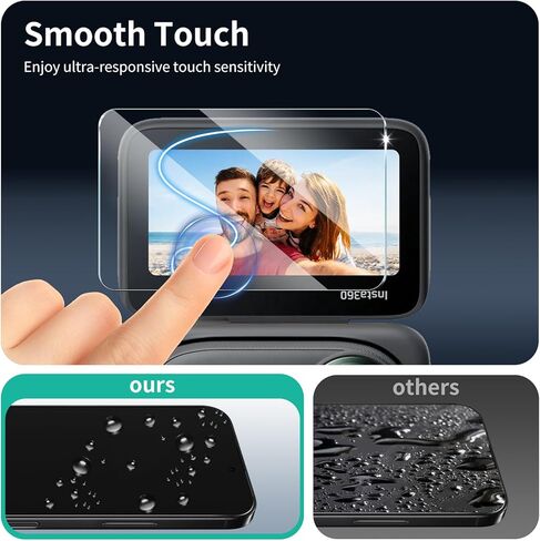 3-Pack Screen Protector for Insta360 GO 3/GO 3S Camera, Tempered Glass Film, Impact-Protection, HD, Anti-Shatter, Anti-Scratch, 9H Hardness, 2.5D Curved Edges, Case Friendly, Bubble Free in Kuwait