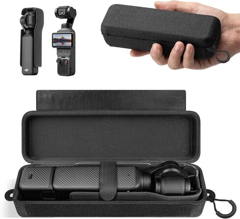 حقيبة سفر من Sarlar لـ DJI Osmo Pocket 3/Pocket 4، حافظة صلبة من مادة EVA ممتازة للغطاء الواقي، مقبض ملحقات 1/4 خيط، حقيبة تخزين حماية محمولة مدمجة مع حبل، حمل يومي in Kuwait