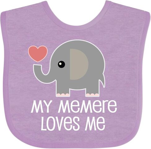 inktastic Memere Grandma Loves Me Baby Bib in Kuwait