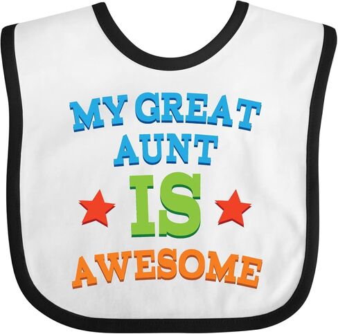 inktastic My Great Aunt Is Awesome Baby Bib in Kuwait