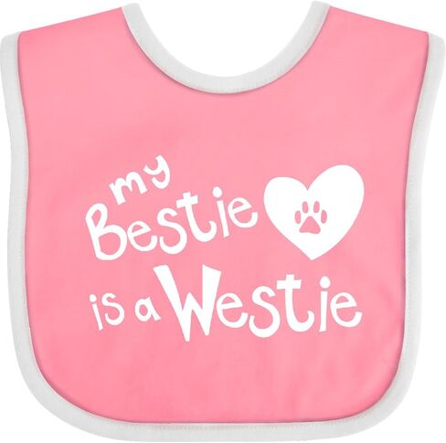 inktastic Bestie Westie Baby Bib in Kuwait