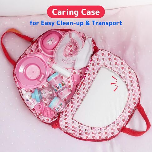 Prextex Baby Doll Stroller Toy - Pink ABS/PP Material, Role-Playing Benefits, Hand-Eye Coordination, Speech Development, Creativity, Communication in Kuwait