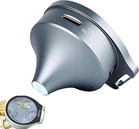 Anti-Funnel Microscope Magnifying Glass, Handheld Magnifier, with White/UV Light, with 2.1" LCD Screen, 7X/11X/15X Zoom, Supports Connecting with Computer, for Chips, Stamps in Kuwait