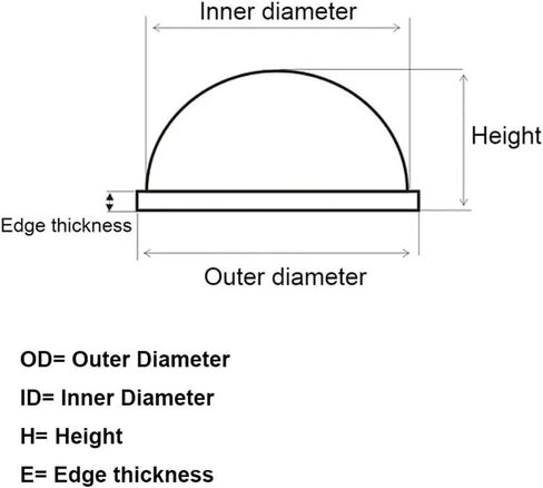1PC Diameter 52mm Clear Plano-Convex Lens, Precision Optic Length 26mm, for Virtual Devices in Kuwait