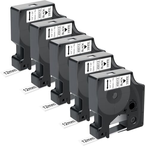 Boyeezon متوافق مع Dymo D1 Clear Label Tape 45010 S0720500 استبدال Dymo labelmanager 160 210d 280 360d صانع الملصقات ، 1/2 بوصة × 23 قدم (12 مم × 7 م) ، 3 حزم in Kuwait