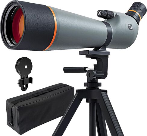 نطاق اكتشاف مع حامل ثلاثي القوائم - محول الهاتف، نطاق رصد مزدوج التركيز 25-75x85 لمشاهدة الطيور، عدسة BAK4 المنشورية وFMC مع حقيبة حمل للمراقبة في الهواء الطلق in Kuwait