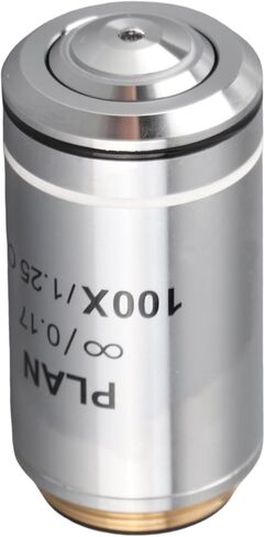 Kadimendium Infinite Objective Lens عالية النفاذية 100X مجهر عدسة ملحق للمجاهر البيولوجية المهنية والنحاس والفولاذ المقاوم للصدأ in Kuwait