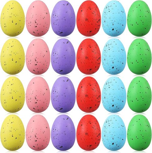 Syhood 36 Pcs Easter Speckled Eggs Small Plastic Speckled Eggs Mini Decorative for DIY Crafts Easter Basket Stuffer Party and Spring Home Decoration(Pastel) in Saudi Arabia