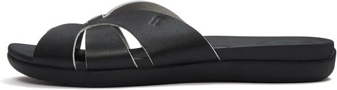 FitFlop Women's Solay Waterproof Leather Woven Slides with iQushion Cushioning, Natural Arch Support, Slip-Resistant Sole in Kuwait