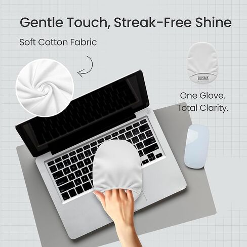 Non-Drip Screen Cleaner 200 ml + Microfiber Cloth & Cleaning Glove – Screen Cleaner for Laptops, Monitors, Smartphones & Tablets – Streak Free, Non-Greasy Formula, Evaporates Instantly – 1 Pack in Kuwait