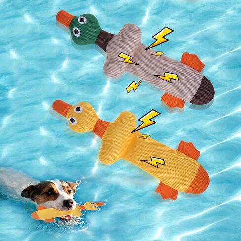 Mihachi speceaky Dog Toys 2 عبوة ، ألعاب الكلاب العائمة لمسبح السباحة ، ألعاب Pet Pet Pet Crinker التفاعلية للعب والتدريب ، لعبة بطة مضحكة لسلالة كبيرة كبيرة متوسطة ، بطة صفراء وأصفر in Kuwait