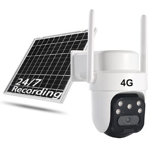 كاميرا أمان 4G للبيانات الخلوية AOV لاسلكية في الهواء الطلق، تعمل بالطاقة الشمسية، تسجيل 24/7، لا تتطلب شبكة WiFi، لأمن المنزل in Kuwait