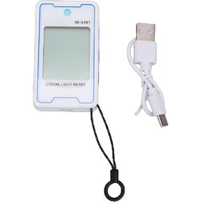 Hilitand Mini Light Meter, Digital Meter with Temperature Humidity Sensor Auto Off Data Hold, Type C Rechargeable for Photography Indoor Outdoor (SK-8101) in Kuwait