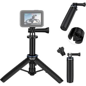 حامل ثلاثي لكاميرا الحركة، حامل ثلاثي عصا سيلفي لكاميرا Gopro، برغي عالمي 1/4 بوصة متوافق مع كاميرا الحركة GoPro Max Hero DJI OSMO، قبضة مدونة فيديو محمولة لتسجيل السفر الرياضي في الهواء الطلق in Kuwait