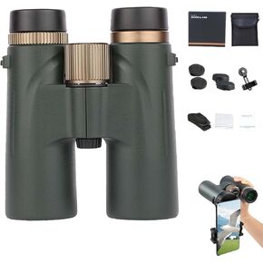 C9 Binoculars 12x42, Travel Photography Metal Focusing Binoculars, High-Power High-Definition Low-Light Night Vision, Wider View&Smart Focus, Smartphone Compatible Suitable for Everyone (Green) in Kuwait