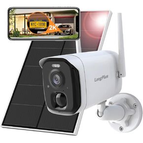 كاميرات المراقبة الشمسية LongPlus 2K 4MP اللاسلكية في الهواء الطلق، كاميرا VicoHome اللاسلكية لأمن المنزل، كاميرات WiFi تعمل بالبطارية مع كشف الحركة بالذكاء الاصطناعي، التحدث ثنائي الاتجاه، تخزين سحابي/SD in Kuwait