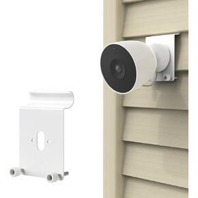 Vinyl Siding Mount Compatible with Google Nest Cam Outdoor (Wired, 2nd Gen),Outdoor Camera Mounting Bracket No Drill (White,1Pack) in Kuwait