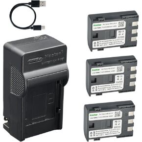بطارية Kastar مكونة من قطعتين وشاحن تيار متردد وUSB-C، متوافق مع كاميرا Canon NB-2L NB2LH EOS 350D 400D Rebel XT XTi PowerShot G7 G9 S80 VIXIA HF R10 R100 HV20 HV30 Elura 80 Optura 60 ZR850 MD160 MVX350i in Kuwait