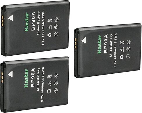 بطارية بديلة من Kastar مكونة من 4 قطع لبطارية سامسونج BP-90A BP90A IA-BP90A، وكاميرات سامسونج HMX-E10، وHMX-E10WP، وHMX-E10BP، وHMX-E10OP الرقمية in Kuwait