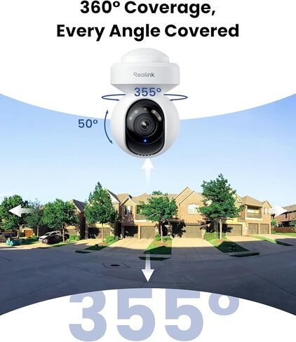 REOLINK E1 Outdoor Pro مع حزمة WiFi WiFi، كاميرا 4K PTZ مع تتبع تلقائي، 2K+ جرس باب فيديو مع الرنين متضمن in Kuwait