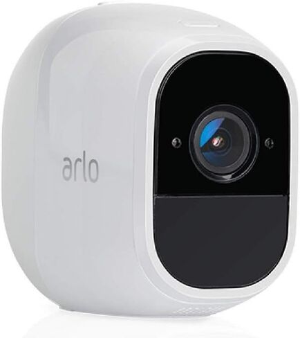 Arlo Pro 2 VMC4030P-100NAR كاميرا مراقبة منزلية لاسلكية، قابلة لإعادة الشحن، رؤية ليلية، داخلي/خارجي، 1080 بكسل، صوت ثنائي الاتجاه، حامل على الحائط، كاميرا إضافية، أبيض (متجدد) in Kuwait