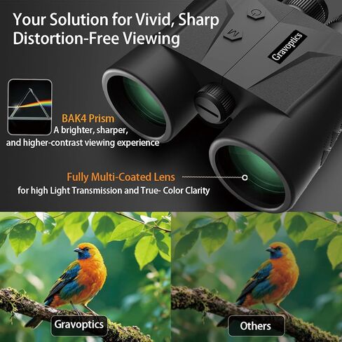 Rangefinder Binoculars for Hunting, 1968 Yard Long Range Laser Rangefinding 10x42mm HD, Fast 0.15s IP65 Waterproof ±0.5m Accuracy Compact Range Finder for Hiking, Golf, Outdoor Adventures in Kuwait