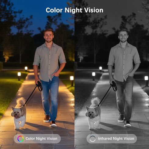4K Solar Security Cameras Wireless Outdoor with Dual Lens, 4 Cam Kit, No Subscription Fee, Home Security System with Color Night Vision, 2.4/5GHz WiFi, Auto Tracking, Motion Detection,32GB Memory Card in Saudi Arabia