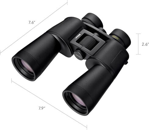 نيكون اكشن 7x50 مجهر | بصريات نيكون مطلية بطبقات متعددة، وعدسات شيئية ساطعة مقاس 50 مم، وقوة 7X، وأكواب عين قابلة للدوران والانزلاق، وتصميم بورو بريزم جاهز للتركيب على حامل ثلاثي القوائم in Kuwait