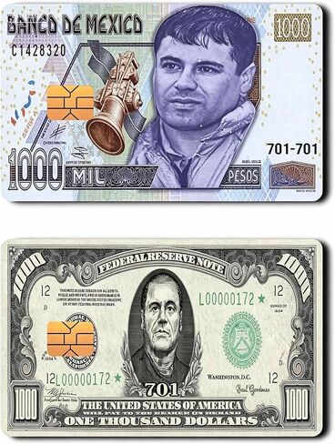 El Chapo Credit Card Vinyl Skin Sticker, 2 Pack, Mexican Design (1) in Saudi Arabia