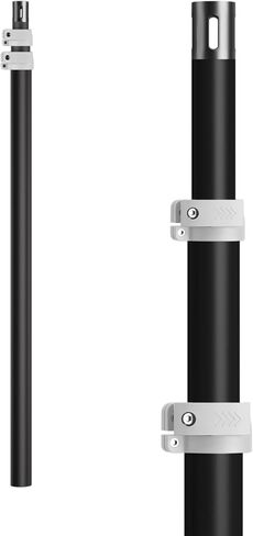 EMART 4.4ft-12ft Pipe and Drape Adjustable Upright for Backdrop Stand, Background & Curtain and Wedding Decor -1 Pack Black in Kuwait