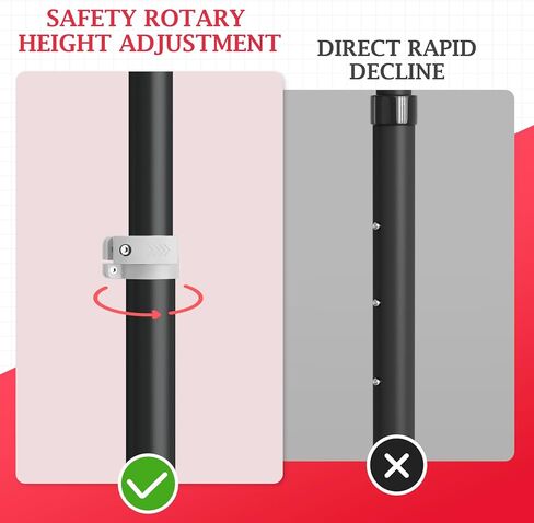 EMART 4.4ft-12ft Pipe and Drape Adjustable Upright for Backdrop Stand, Background & Curtain and Wedding Decor -1 Pack Black in Kuwait