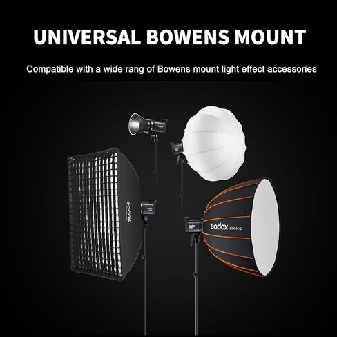 Godox 2pcs SL60IIBi LED مجموعة إضاءة الفيديو، ثنائية اللون ستوديو فلاش بوينز جبل الإضاءة المستمرة مع المدرجات، Softboxes، المظلات للتصوير الفوتوغرافي، تسجيل الفيديو، التصوير، التطبيق / التحكم عن بعد، 11 تأثيرات FX in Kuwait