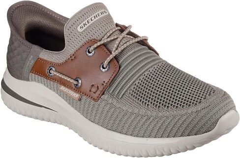 Skechers Men's Slip-ins Delson 3.0 Roth Taupe Brown/Wide / 7 in Kuwait