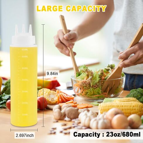 4Pack 23oz Plastic Squeeze Squirt Condiment Bottles Sauce Squeeze Bottles for Electric Sauce Warmer in Saudi Arabia