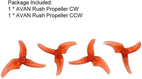 2.5 Inch Props 3 Blades Propellers CW CCW Compatible with 1106 Motor Lipo 3S to 4S Emax Tinyhawk II Freestyle(Black) in Kuwait
