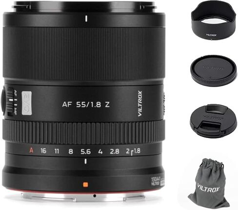 عدسة VILTROX APO 55 مم F1.8 EVO FE، AF 55 مم f/1.8 FE لعدسة Sony E-Mount كاملة الإطار الأولية لسوني ZVE1 a7Ⅳ a6700 a6600 FX30 a7c ii a7rv a7iii a93 a9ii (Sony FE) in Kuwait