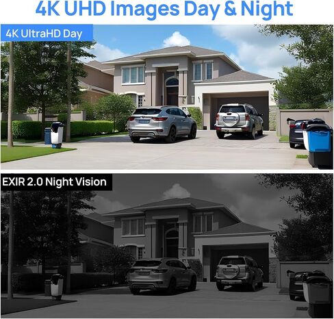 كاميرا VIKYLIN UltraHD 4K 8MP PoE IP PTZ في الهواء الطلق، كاميرا أمان 4K PTZ IP Dome مع تكبير بصري 5X 2.7-13.5 مم، اكتشاف المركبات البشرية، صوت ثنائي الاتجاه، رؤية ليلية بالأشعة تحت الحمراء بطول 131 قدمًا، IK10/IP67، قزحية زرقاء، NDAA in Kuwait