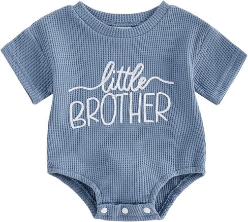ملابس صيفية للأطفال الرضع الرضع بأكمام قصيرة من Little Brother Lil Bro Bubble رومبير حللا ملابس وافل لحديثي الولادة in Kuwait