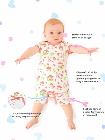 GUISBY Baby Boys or Girls Snap-up Romper, Unisex Baby Clothes Newborn to Infant Sizes (Newborn - 24 Months) in Kuwait
