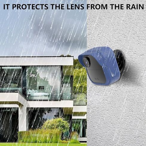 حافظة واقية من السيليكون لجهاز Blink Outdoor 4 الجديد كليًا (الجيل الرابع)، حافظة واقية من السيليكون المقاوم للماء لجلد جرس الباب (Blink Outdoor 4، أزرق) 3 قطع in Kuwait