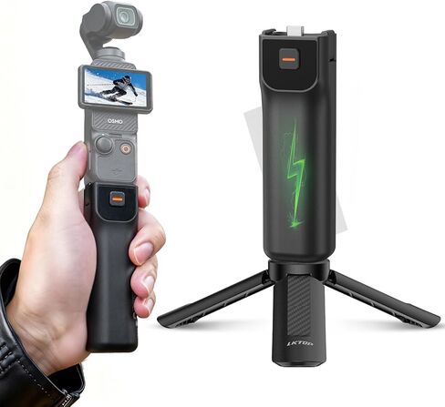 مقبض بطارية LKTOP Pocket 3 + حامل ثلاثي لـ DJI Osmo Pocket 3، ملحقات Xtra Muse، شاحن سريع بعمر بطارية 6 ساعات، مقابض عصا طاقة محمولة بقدرة 5000 مللي أمبير في الساعة 22.5 وات (وقت الشحن: كاميرا 35 دقيقة، 80 دقيقة ذاتية) in Kuwait