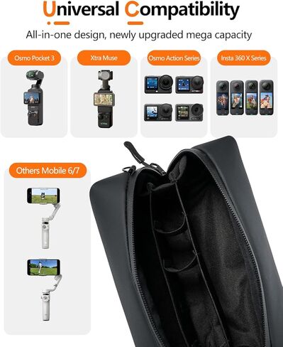 مجموعة ملحقات LKTOP Osmo Pocket 3 لـ DJI، مقبض البطارية (عمر البطارية 6 ساعات) + حقيبة حمل + شاحن 30 وات + واقي شاشة 3 عبوات + حامل ثلاثي القوائم، متوافق مع DJI Pocket 3، ملحقات كاميرا Xtra Muse in Kuwait