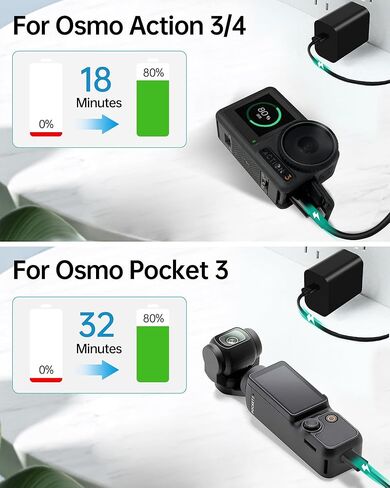 مجموعة ملحقات LKTOP Osmo Pocket 3 لـ DJI، مقبض البطارية (عمر البطارية 6 ساعات) + حقيبة حمل + شاحن 30 وات + واقي شاشة 3 عبوات + حامل ثلاثي القوائم، متوافق مع DJI Pocket 3، ملحقات كاميرا Xtra Muse in Kuwait