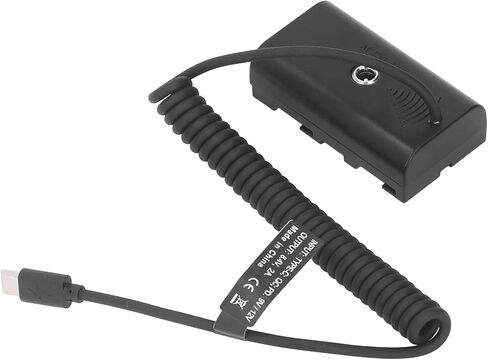 Yunseity Dummy Battery, Type C to NP Fast Charging with Circuit Protection, Continuous Power Adapter for Camera Monitor LED Light in Kuwait