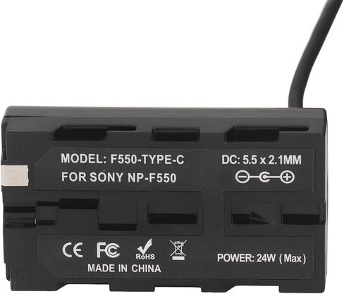Yunseity Dummy Battery, Type C to NP Fast Charging with Circuit Protection, Continuous Power Adapter for Camera Monitor LED Light in Kuwait