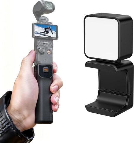 LKTOP Pocket 3 مقبض بطارية + مصباح LED ملء لـ DJI Osmo Pocket 3، ملحقات Xtra Muse، شاحن سريع بعمر بطارية 6 ساعات، مقابض عصا طاقة 5000 مللي أمبير 22.5 وات (وقت الشحن: كاميرا 30 دقيقة، 80 دقيقة ذاتية) in Kuwait